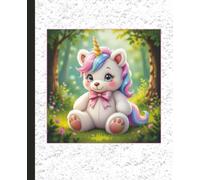 Unicorn Teddy Bear Student Edition Composition Notebook Planner: 7.5 x 9.25 Blank Wide Lined Journal - Back to School, Elementary, Middle, High