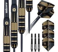 Unicorn Top Ottone 2, Set di Freccette Unisex, Nero e Oro, 19 g