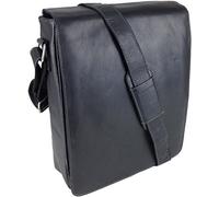 Unicorn Vera Pelle Fino 13,9 Pollici Borsa del Computer Portatile Netbook Ultrabook Borsa Nero Messenger Bag #6L