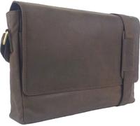 Unicorn Vera Pelle Fino 16,4 Pollici Borsa del Computer Portatile Marrone Messenger Bag #9F