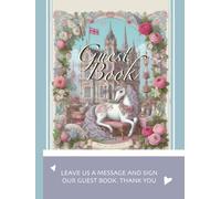 Unicorn Wedding Guest Book - Little Purple (8.25” x 11”): Hardcover landscape guestbook with 70 name and message pages for weddings and special events.