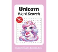 Unicorn Word Search: Word Searches with Easy to Read Print about Unicorns, Magic, Rainbows, Fantasy and More, 6x9,110 pages, Solutions Included, Gift for Vacations, Holidays, and Free Times