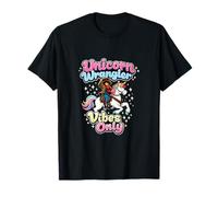 Unicorn Wrangler Vibes Only Cowboy Unicorn Sparkles Maglietta