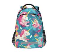 Unicorni Arcobaleni Rosa Magico Ragazzi Zaino per Bambini Studente Scolastico Borsa per Viaggio Ragazze Capretto
