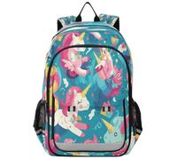 Unicorni Arcobaleni Rosa Magico Zaino Scolastico per Studenti,Zainetti per Bambini e Ragazzi,Ideali per La Scuola Viaggi