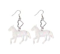 Unicorni E Cuore Orecchini Acrilico Ponies Stili Orecchio Pendenti Orecchini Leggeri Accessori Per Gli Amanti Della Moda Colorato