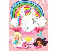 Unicorni e Sirene: Dolce Libro da colorare per ragazze dai 2-6 Anni | Colorato mondo di unicorni e sirene per bambini | Un disegno rilassante per i bambini | Regalo con un unicorno