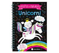 Unicorni. Gratta e colora. Ediz. a colori. Ediz. a spirale. Con matita di legno