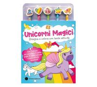 Unicorni magici. Ediz. illustrata. Con 5 matite colorate e 5 gomme