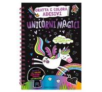 Unicorni magici. Gratta e colora adesivi. Ediz. a colori. Con Matita in legno per grattare