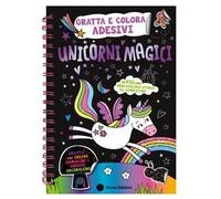 Unicorni magici. Gratta e colora adesivi. Ediz. a colori. Ediz. a spirale. Con matita di legno. Con Adesivi