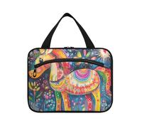 Unicorni multicolori appesi da viaggio dimensioni articoli da toeletta per gli uomini con gancio, Designer Necessities Borsa per la cura della pelle per gli elementi essenziali da viaggio Bagno Bolsa