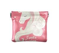 Unicorni Peach Sunshine delle donne di Modo DELL'UNITÀ di elaborazione del Cuoio Della Moneta Portatile Mini Card Holder Portafoglio per le Donne