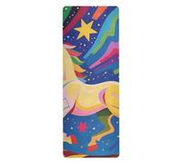 Unicorni Stelle Dopamina Colore non tossico yoga mat chimico libero per gli uomini stampato, antiscivolo, caldo asciugamano yoga con borse tapete para ejercicio 180,3x66 cm