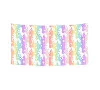 Unicorni su strisce colorate stampa festa all'aperto Banner decorazione design su un solo lato adatto per feste notturne giardini bar