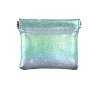 Unicorni Verde Gradiente Stellato Glitter Moda PU Cuoio Piccolo Portamonete Carino Titolare di Carta per gli Uomini Donne Viaggio monedero Chico para monedas