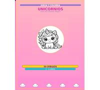 UNICORNIOS - Libro de colorear Mágico: 50 dibujos grandes y fáciles