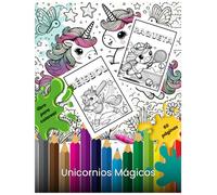 Unicornios Mágicos: Libro para colorear con palabras: Aprende y diviértete con unicornios encantados
