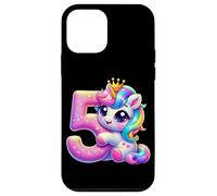 Unicorno 5° compleanno design per ragazze amanti degli unicorni Custodia per iPhone 12 mini