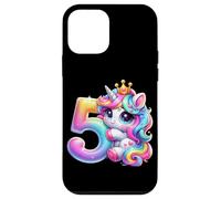 Unicorno 5° compleanno design per ragazze amanti degli unicorni Custodia per iPhone 12 mini