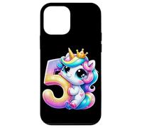 Unicorno 5° compleanno design per ragazze amanti degli unicorni Custodia per iPhone 12 mini