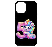 Unicorno 5° compleanno design per ragazze amanti degli unicorni Custodia per iPhone 12 Pro Max