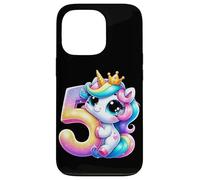 Unicorno 5° compleanno design per ragazze amanti degli unicorni Custodia per iPhone 13 Pro