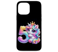 Unicorno 5° compleanno design per ragazze amanti degli unicorni Custodia per iPhone 13 Pro Max