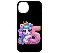 Unicorno 5° compleanno design per ragazze amanti degli unicorni Custodia per iPhone 14 Plus
