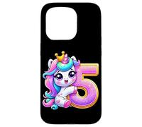 Unicorno 5° compleanno design per ragazze amanti degli unicorni Custodia per iPhone 15 Pro
