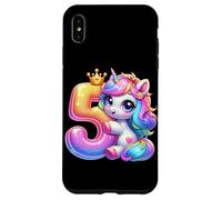 Unicorno 5° compleanno design per ragazze amanti degli unicorni Custodia per iPhone XS Max