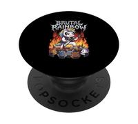 Unicorno Arcobaleno Brutale PopSockets PopGrip Adesivo