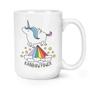 Unicorno Arcobaleno Potenza 426ml Grande Tazza - Magico Stars Divertente Grande