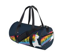 Unicorno Arcobaleno Segui il tuo sogno Borsone da palestra Borsone da viaggio in tela Borsa da viaggio per il fine settimana per uomo Donna Sport e pernottamento