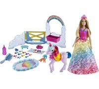 UNICORNO BABY BARBIE Con Bambola PRINCIPESSA 30cm Playset ORIGINALE Mattel GTG01