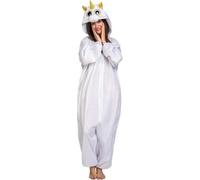 Mom Big Eyes Unicorn Mono With Hood Woman Costume Bianco M-L Bambini
