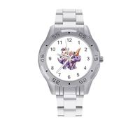 Unicorno Cavalcando Dinosauro Triceratopo Orologi Da Uomo In Acciaio Inossidabile Cinturino Analogico Al Quarzo, Stile:, regular, Bracciale