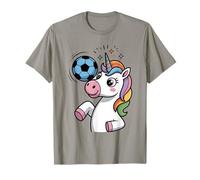 Unicorno Che Gioca a Calcio unicorni per Bambini e Ragazze Maglietta
