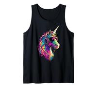 Unicorno Colorato Arcobaleno Cavalli che Cavalcano Unicorni Canotta