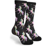 Unicorno Colorato Scintillante Donna Uomo Calze Da Trekking Anti-Attrito Calzini Sportivi Leggeri Calzini Termici Per Passeggio Montagna Camminate