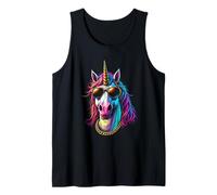 Unicorno con occhiali da sole, divertente capo ribelle hip unicorno Canotta