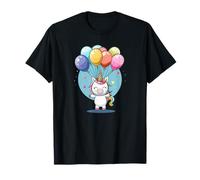 Unicorno con palloncini per un outfit divertente e carino Maglietta