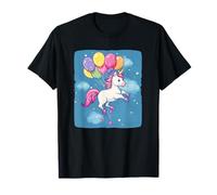 Unicorno con palloncini per uno stile allegro e vivace Maglietta