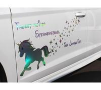 Unicorno Decorazione Set + Stelle + Font Ologramma Premium Decorazione Pellicola