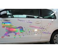 Unicorno Decorazione Set + Stelle + Font Ologramma Premium Decorazione Pellicola