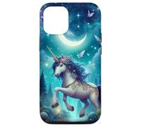 Unicorno della foresta incantata sotto un cielo stellato Custodia per iPhone 12/12 Pro