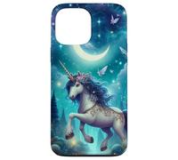 Unicorno della foresta incantata sotto un cielo stellato Custodia per iPhone 13 Pro Max