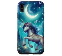 Unicorno della foresta incantata sotto un cielo stellato Custodia per iPhone XS Max
