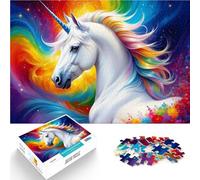 Unicorno dell'armonia celeste Puzzle da 1000 pezzi per adolescenti Vacanza a casa: uccidere il tempo è ideale come regalo per tutta la famiglia 38x26cm