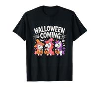 Unicorno di Halloween per Ragazze Bambini Carino Strega Dolcetto o Scherzetto Maglietta